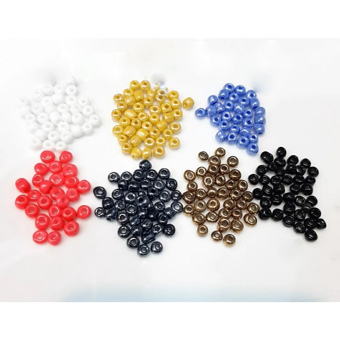 منجوق درشت شیشه ای براق 2 میل (بسته 500 گرمی)