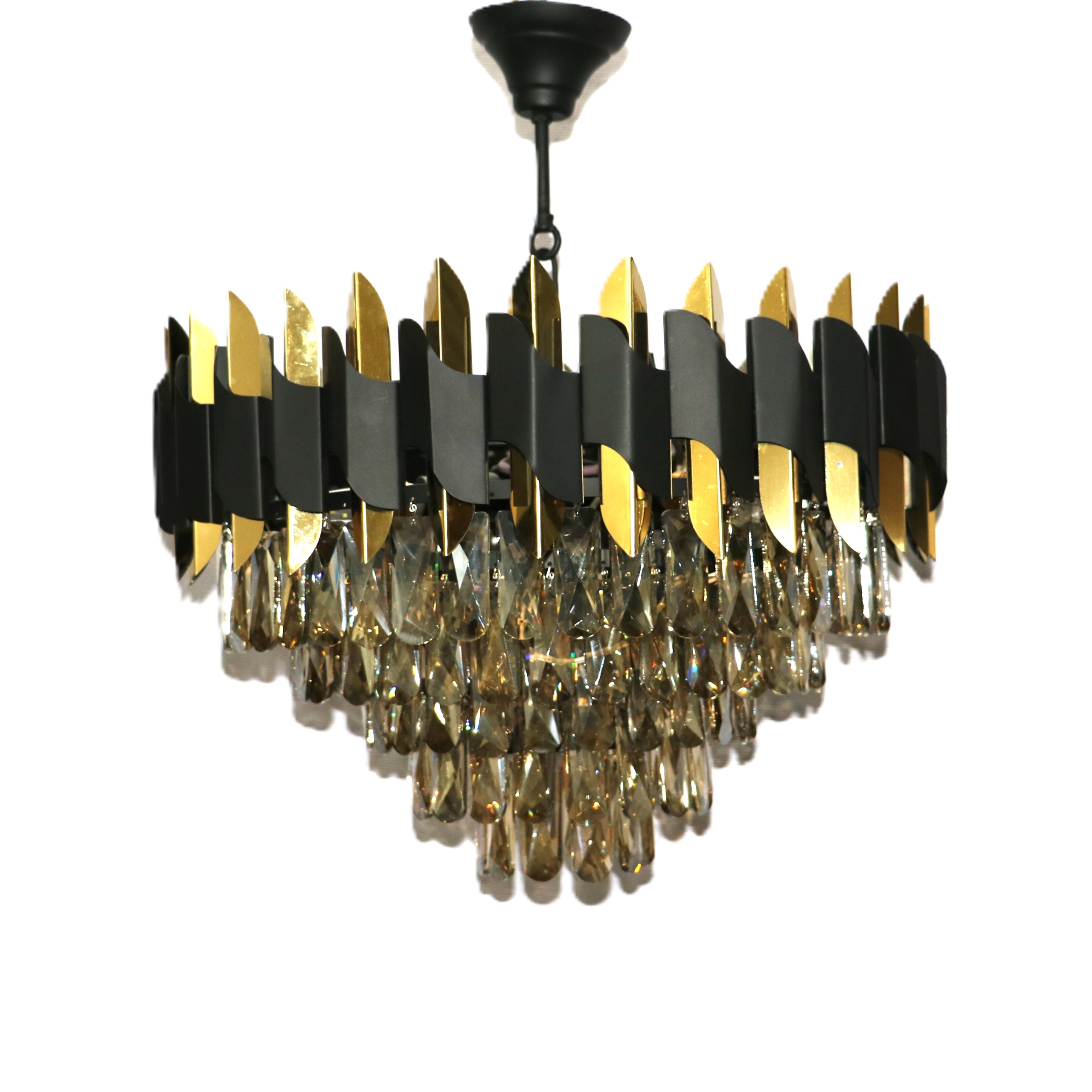 لوستر 10 شعله آرتا طلایی مشکی  برند ترنج