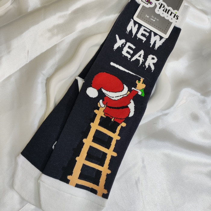 جوراب ساق بلند پاتریس طرح NEW YEAR