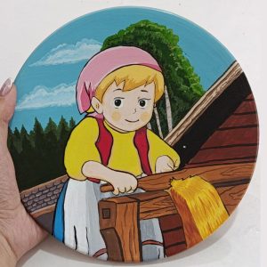 دیوار کوب سفالی حنا دختری در مزرعه کد02
