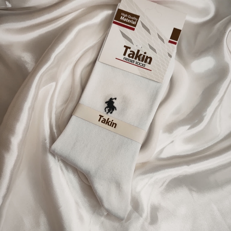 جوراب ساقدار مردانه Takin سفید