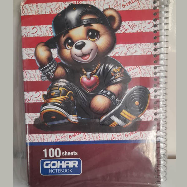 دفتر 100 برگ طرح تدی