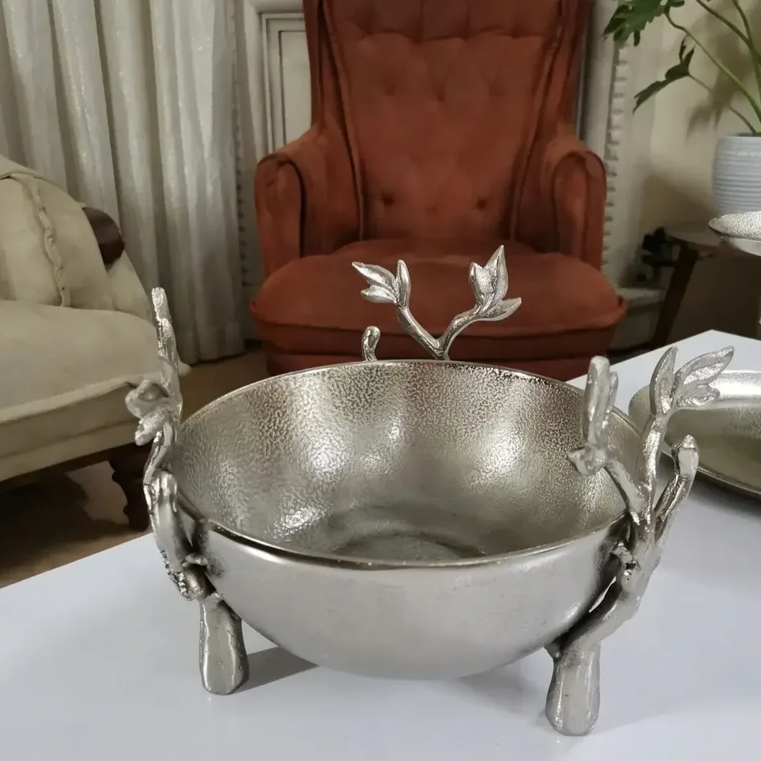 سرویس گلبرگ نقره ای آلومینیومی ( آجیل خوری )